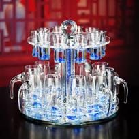 Shangqi Light Luxury Rotating Glass Wine Decanter Set gray