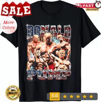 Donald Pump Trump 2024 Svorio kilnojimo sporto salės fitneso marškinėliai XXXXL brown