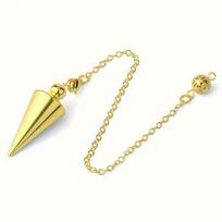 Dowsing Isis Pendulum Energy Cone Metal Pendulum Witch Spiritual Pendulos  Women Girls Style 2 Gold