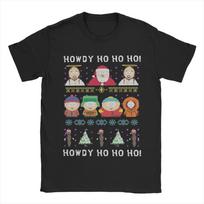 Kenny Around The Christmas Tree South-Park T Shirts Men's  Pure Cotton Novelty T-Shirt Crewneck  Tees Short Sleeve Tops Gift 3XL gray