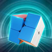 Professional Magic Cube 2x2x2 classroom Stickerless 2 Layers Speed Cube Puzzle Cube Fidget Toys For Children Birthday Gifts 5cm blue