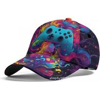 Hot-selling new DJ baseball D digital printing hat oil painting men's and women's baseball Adjustable (55-60cm) brown