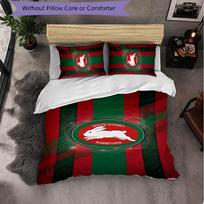 South Sydney Rabbitohs Pattern Microfiber 3Pcs Bedding Set Decor Duvet Cover Set For Bedroom Home Use 135cm*200cm