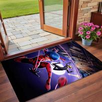 Miraculous Ladybug Print Crystal Velvet Plush Rug Anti?Slip Wear?Resistant Floor Carpet For Indoor Household Home Decoration 60cmx90cm