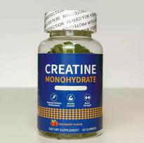 Sugar-Free Creatine Monohydrate Gummies - Raspberry Flavor (60 Count) 1pack