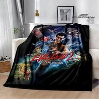 Movie The Evil Dead Printed blanket picnic blanket Flannel Warm blanket Soft Cozy Blanket Home travel blanket Birthday Gift Size: 75*100cm, Weight: 230 GSM gray