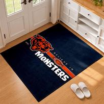 Chicago Bears Carpet Door Mat for Living Room or Bedroom Protective Mat Under Chair Office Decoration Christmas Gift Birthday Present 40cmx60cm brown