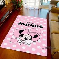 Mielas rožinis Minnie Mouse animacinis kilimėlis, tinkamas svetainei, miegamajam, virtuvei, koridoriui, neslystantis vaikų grindų kilimėlis, 80x120cm