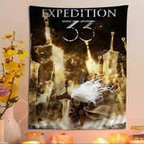 C-Clair O-Obscur E-Expedition 33 Colorful Tapestry Hippie Wall Hanging Bohemian Wall Tapestries Mandala Wall Hanging Sheets 60x110 cm brown