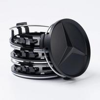 For Mercedes Benz 4 Pieces/Set Mercedes Benz AMG Wheel Center Hub Caps 75mm Diameter with Embossed Benz Emblem Tire Rim Covers for W203 W206 W220 DO1 4pcs-75mm