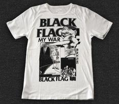 BLACK FLAG Band Rock 'n' Roll Heavy Cotton White  Shirt EN788 Unisex T-Shirt S gray