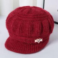Beanies Ear Guard Double Layers Protection Caps Peaked Cap Pumpkin Beret Hat Women's Knitted Hat
