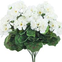 Populiariausios šilkinės begonijos ir pelargonijos dirbtinės gėlės vestuvėms ir namų dekoravimui 14 inches
