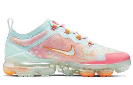 Nike VaporMax 2019 Atsparūs dilimui Žemi Bėgimo Bateliai Moteriški Rožiniai Mėlyni CD7096-300 40 white