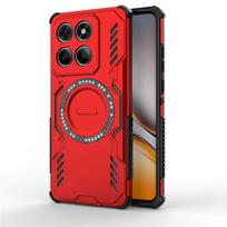 For Motorola Edge 60 Fusion Case Moto Edge 60 Cover Heat Dissipation Magnetic Bumper Protective Phone Cases Edge 60 Fusion Funda Motorola Edge 60 raudona