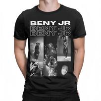 Beny Jr Black & White Stage Collage Graphic T-Shirt S juoda