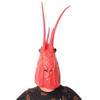 Festive Dragon Lobster Head Mask Realistic Latex Gloves For Stage Acts Fun Cosplay Costume Accessories Headwear red