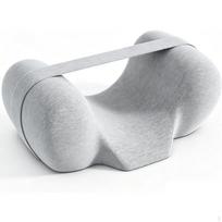 Cervical Pillow Supportive Bedding Launderable for Side Sleepers Light Gray Polyester Cotton gray