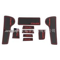 Chevrolet Cruze Interior Upgrade: Door Groove Mat, Center Console Anti-Slip Mat, Storage Mat, Decorative Mat Red Silicone Label black