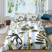 Monkey Duvet Cover Sets for Children Comforter Covers Lightweight Down Room Decor Queen Size 2 Pillowcase 1 Duvet Cover No Quilt EU Single(135x200cm) gray