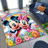 3D Spausdintas Animacinis Minnie Mikės Peliuko Kilimas Miegamajam Svetainei Sofai Namų Durų Kilimėlis Dekoras, Didelis Vaikų Žaidimų Neslystantis Grindų Kilimas Dovana 40x60cm( 15x23in )