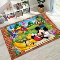 3D Spausdintas Animacinis Minnie Mikės Peliuko Kilimas Miegamajam Svetainei Sofai Namų Durų Kilimėlis Dekoras, Didelis Vaikų Žaidimų Neslystantis Grindų Kilimas Dovana 80x120cm( 31x47in)