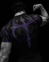 BreatheDivinity Venom Fitness Greitai džiūstanti Unisex Glaudaus kirpimo sportinė marškinėlė M black