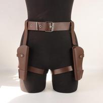 Reguliuojamas kojos dėklas ir diržo rinkinys vakarėliui, Helovynui, Cosplay aksesuaras, Kaubojiškas kostiumas moterims ir vyrams(Ginklas neįtrauktas) black