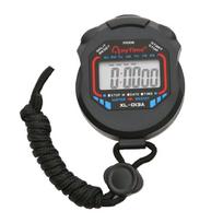 Multi-Function Electronic Stopwatch Handheld Chronometer Waterproof Pocket Stopwatch Stop Watch Timer LCD Display for Match gray
