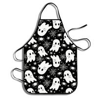 Halloween Ghost Pumpkin Bat Pattern Waterproof Kitchen Apron For Adults And Teens Style1,Child45*56cm