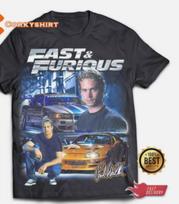 Paul Walker Greiti ir įsiutę Fast X Lenktynių 90-ųjų marškinėliai Unisex Vyrams Moterims XXXL gray