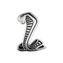 3D Metalinis Kobros Logotipo Lipdukas Automobilio Priekinės Grotelės Ženklelis Kėbulo Sparno Galinės Bagažinės Emblema Lipdukas Dekoravimo Aksesuarai Right  Badge Sticker juoda/sidabras