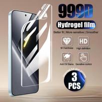 3PCS Hydrogel Film for POCO X8 Pro Max X7 X6 X5 Pro 5G X4 GT X3 NFC Full Hydrogel Screen Protector Fingerprint Unlock Soft Film For POCO X7 balta