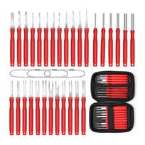 34pcs Terminal Removal Tool Electrical Wire Connector Repair Terminal Car Electrical Wire Crimp Connector Pin Extractor