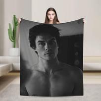 Vampyrų Dienoraščiai Damono Salvatore TV serialo pledas Kokybiškas minkštas šiltas pledas Rudens kelionėms namų dekoras Grafinis lovatiesė 75x90cm