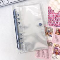 3-Inch Insertable Transparent Photo Album Binder for Polaroids, Postcards, Small Cards, and Tickets. 1 Slot Card Page gray