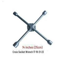 4-Way Car Tire Wrench - Extended Labor-Saving Disassembly Tool gray