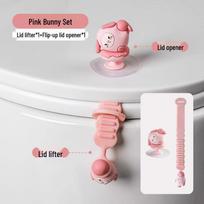 Silicone Toilet Seat Lifter Handle - Hygienic Flip-Up Lid Sticker for Clean Hands white