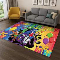 3D R-Rainbows Friends Animacinis Žaidimas Kilimas Kilimas Miegamojo Svetainės Sofos Žaidimų Kambario Durų Kilimėlis Namų Dekoras, Vaikų Zonos Kilimas Neslystantis 40x60cm black