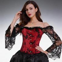 Women Boned Waist Trainer Tummy Control Body Shaper Corset Waist Cincher 2XL raudona