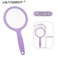 1Pcs Dental Round Mirror Handheld Oral Examination Mirror Handle-Equipped Makeup Mirror Dental-Specific Materials white