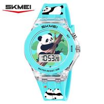SKMEI 2646 Children's Series Electronic Luminous Timer Colorful Watch Reloj Niño New Happy Cartoon Pattern Little Girl Boy Watch blue