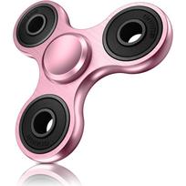 Fidget suktukai žaislas, Metalinis nerūdijančio plieno guolis Didelės spartos 2-5 min. sukimasis, EDC ADHD Streso Nerimo Mažinimo Fidgets Pirštų žaislai 7.6*7.3*0.7cm gray