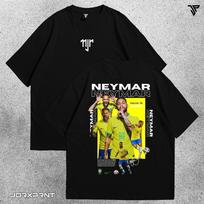 Neymar spausdinti marškinėliai Oversized Y2k vyriški ir moteriški sportiniai medvilniniai trumpomis rankovėmis Streetwear grafiniai apvaliu kaklu kvėpuojantys minkšti drabužiai L white