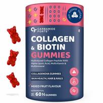 Carbamide Forte Collagen Supplements For Skin | Hair Gummies For Women Hair Growth | Biotin Gummies For Hair Growth & Skin Health For Women & Men