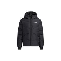 Adidas Neo Down Colorblock Street Jacket with Large Back Logo and Hood Men Outerwear Black H45264 XL