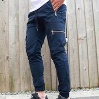 Men Multi-pocket Overalls Men's Cargo Pants with Drawstring Waist Multiple Pockets Ankle-banded Design for Daily Sports Streetwear 2XL gray