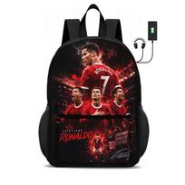 ONE PIECE Monkey D. Luffy 18.5inch Knapsack Animated Child Schoolbags for Boys Girls,Durable & Light Weight Bags for Pupil black