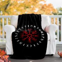 Viking Runes & Tree of Life Flannel Blanket Soft All-Season Throw, Design for Camping, Car Travel, Hiking Sofa, Bed, Office Perfect Gift for Parties 100cmx150cm