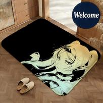 Soft Flannel Floor Mat Anime Frieren Beyond Journey's End Floor Mat Non-Slip Absorbent Doormat Bathroom Bedroom Home Decor Rug 40X60CM brown